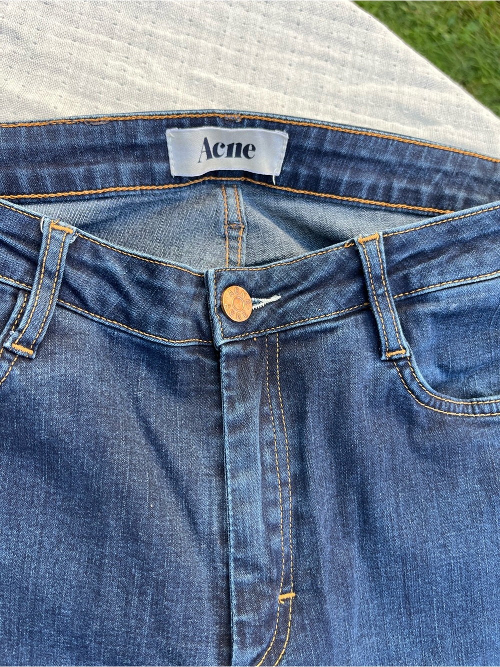 Acne Straight Leg Women's Dark Blue Denim Jeans